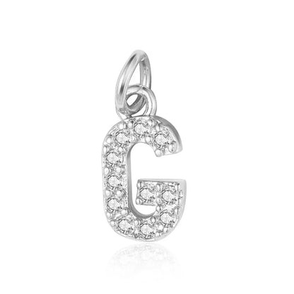 Simple Style Letter Zircon Copper Wholesale Charms Jewelry Accessories