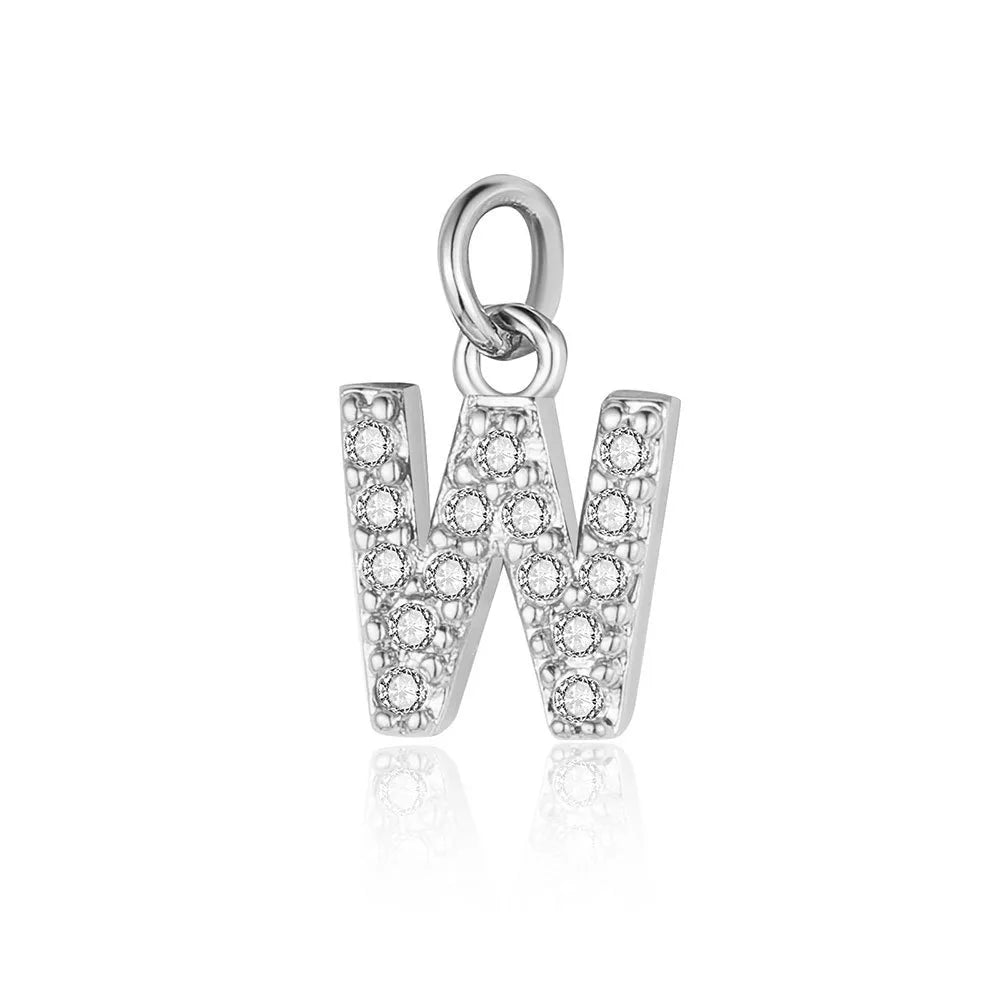 Simple Style Letter Zircon Copper Wholesale Charms Jewelry Accessories