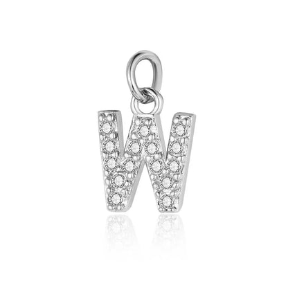 Simple Style Letter Zircon Copper Wholesale Charms Jewelry Accessories