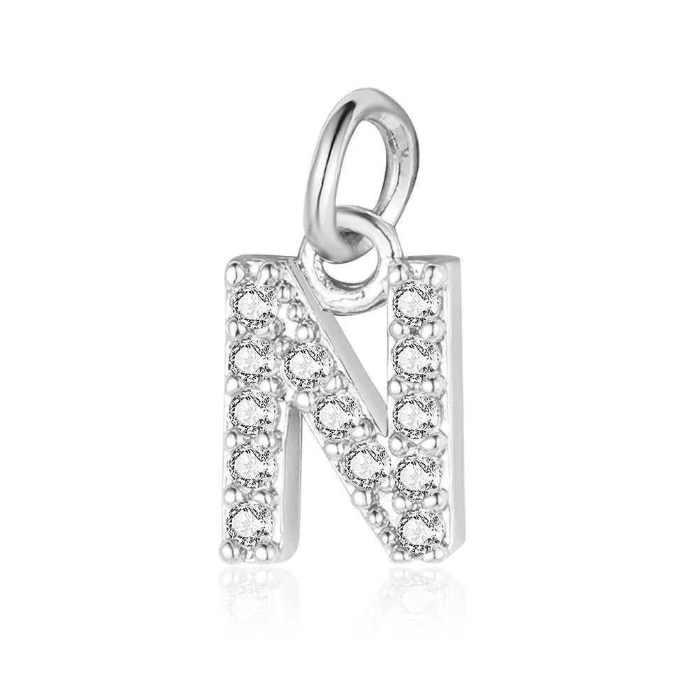 Simple Style Letter Zircon Copper Wholesale Charms Jewelry Accessories