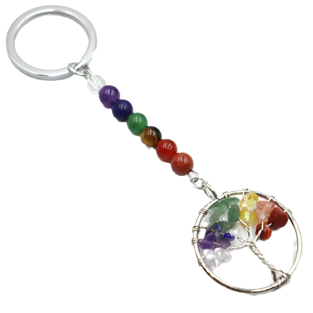 Simple Style Life Tree Natural Stone Unisex Bag Pendant Keychain