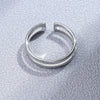 Simple Style Lines Stainless Steel Metal Men'S Open Rings