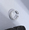 Simple Style Lines Stainless Steel Metal Men'S Open Rings