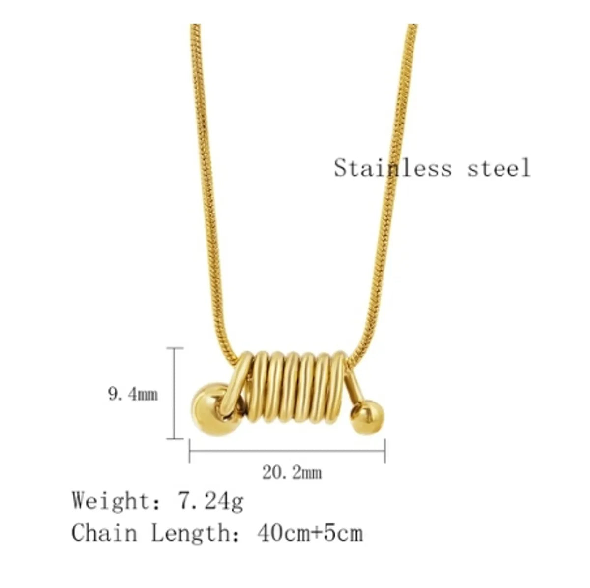 Simple Style Lines Stainless Steel Plating 18k Gold Plated Pendant Necklace