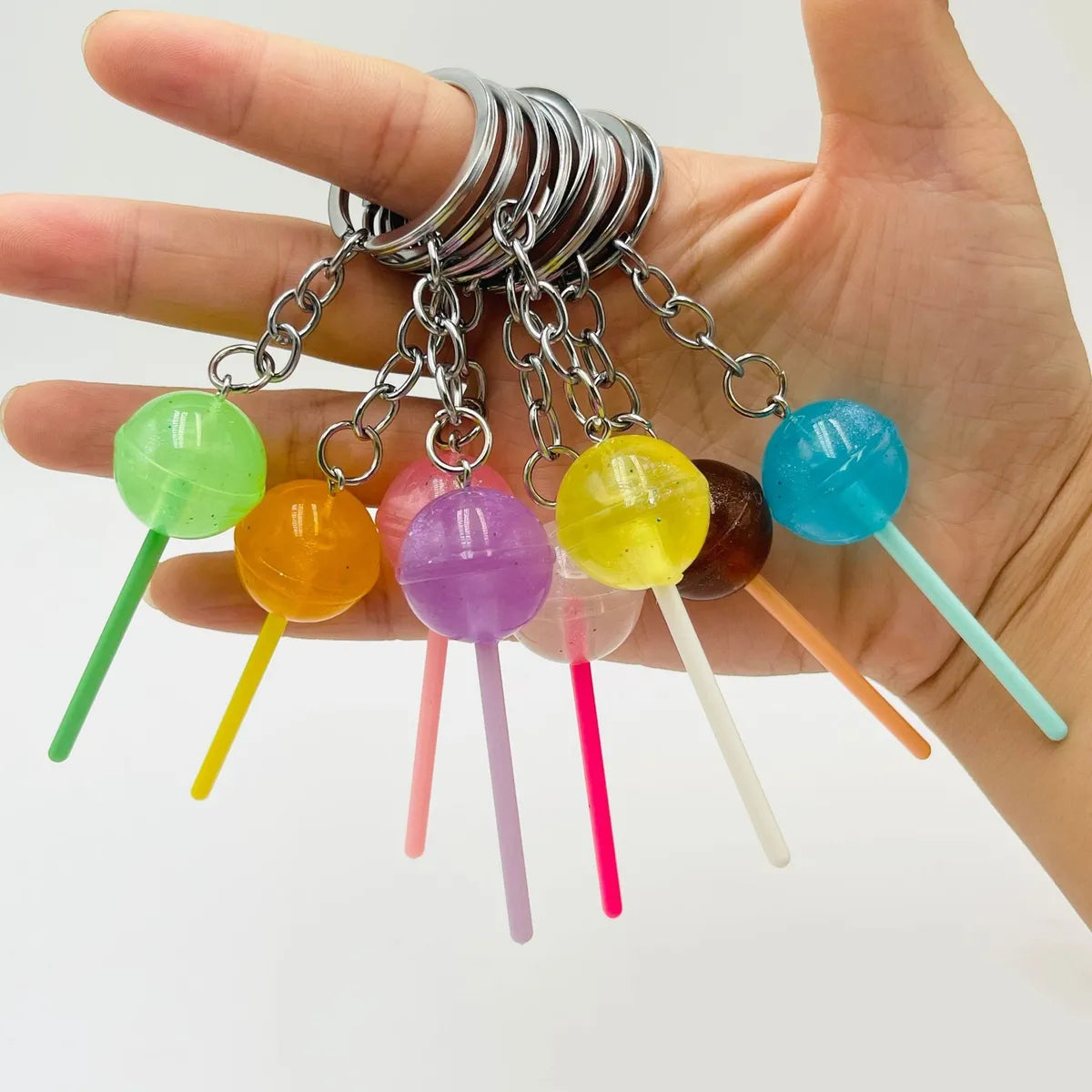 Simple Style Lollipop Resin Unisex Bag Pendant Keychain