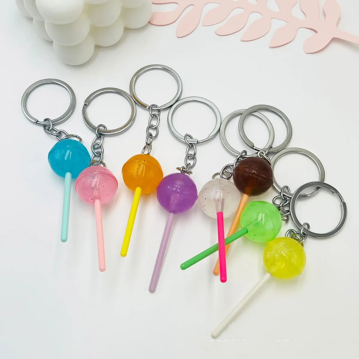 Simple Style Lollipop Resin Unisex Bag Pendant Keychain