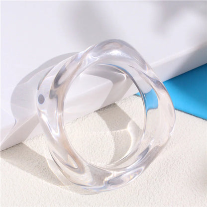 Simple Style Marble Arylic Resin Wholesale Bangle