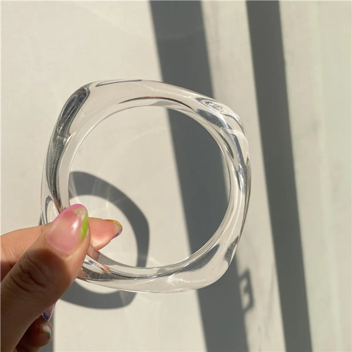 Simple Style Marble Arylic Resin Wholesale Bangle