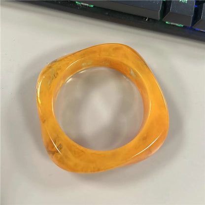 Simple Style Marble Arylic Resin Wholesale Bangle