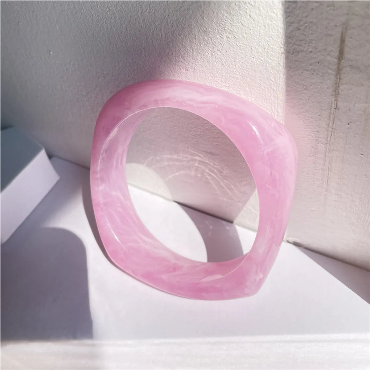 Simple Style Marble Arylic Resin Wholesale Bangle