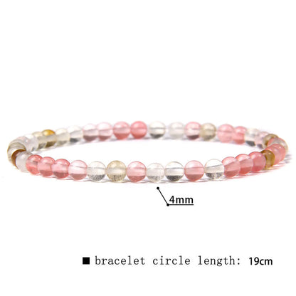 Simple Style Marble Natural Stone Beaded Bracelets