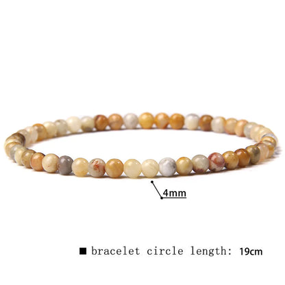 Simple Style Marble Natural Stone Beaded Bracelets