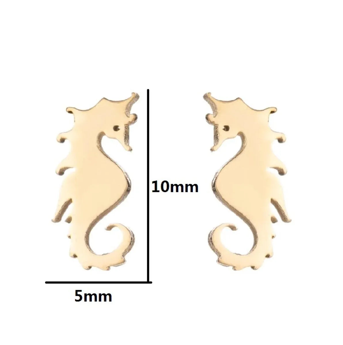 Simple Style Mermaid Stainless Steel Plating Earrings 1 Pair