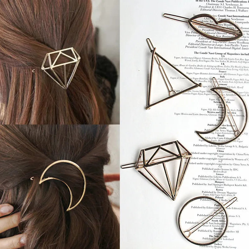 Simple Style Moon Alloy Plating Hair Clip 1 Piece