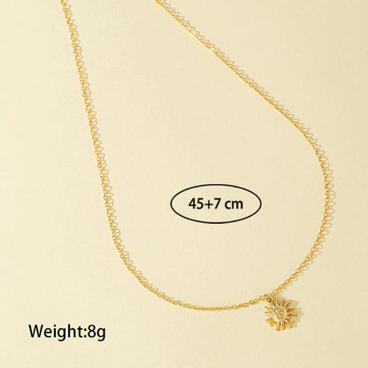 Simple Style Moon Alloy Plating Women'S Pendant Necklace