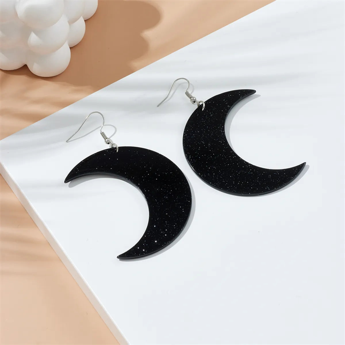 Simple Style Moon Arylic Women's Drop Earrings