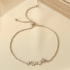 Simple Style Moon Flower Bow Knot Imitation Pearl Alloy Wholesale Bracelets