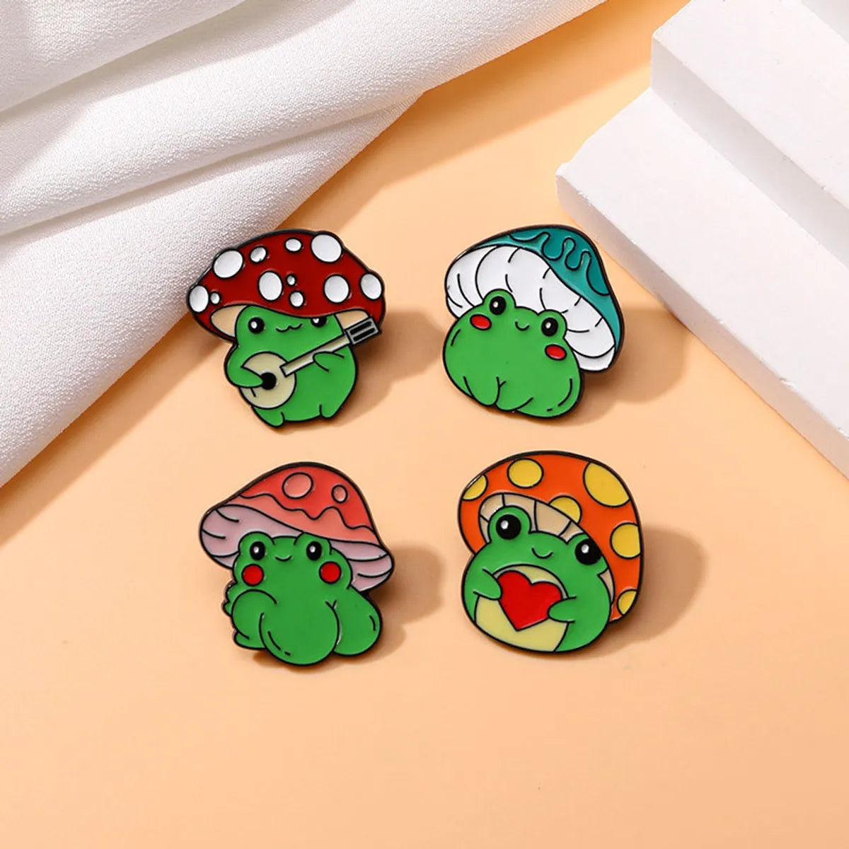 Simple Style Mushroom Frog Alloy Enamel Unisex Brooches