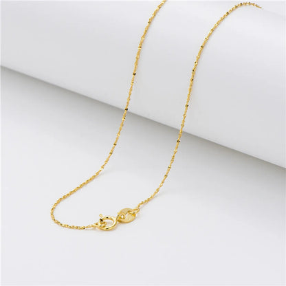 Simple Style Necklace Sterling Silver Plating Necklace