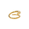 Simple Style Niche Design Irregular Opening Adjustable Women's Ring In 316 Stainless Steel With Geometric Shape And Electroplating