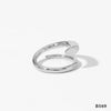 Simple Style Niche Design Irregular Opening Adjustable Women's Ring In 316 Stainless Steel With Geometric Shape And Electroplating