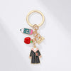 Simple Style Number Apple Clothes Alloy Enamel Bag Pendant Keychain