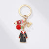 Simple Style Number Apple Clothes Alloy Enamel Bag Pendant Keychain