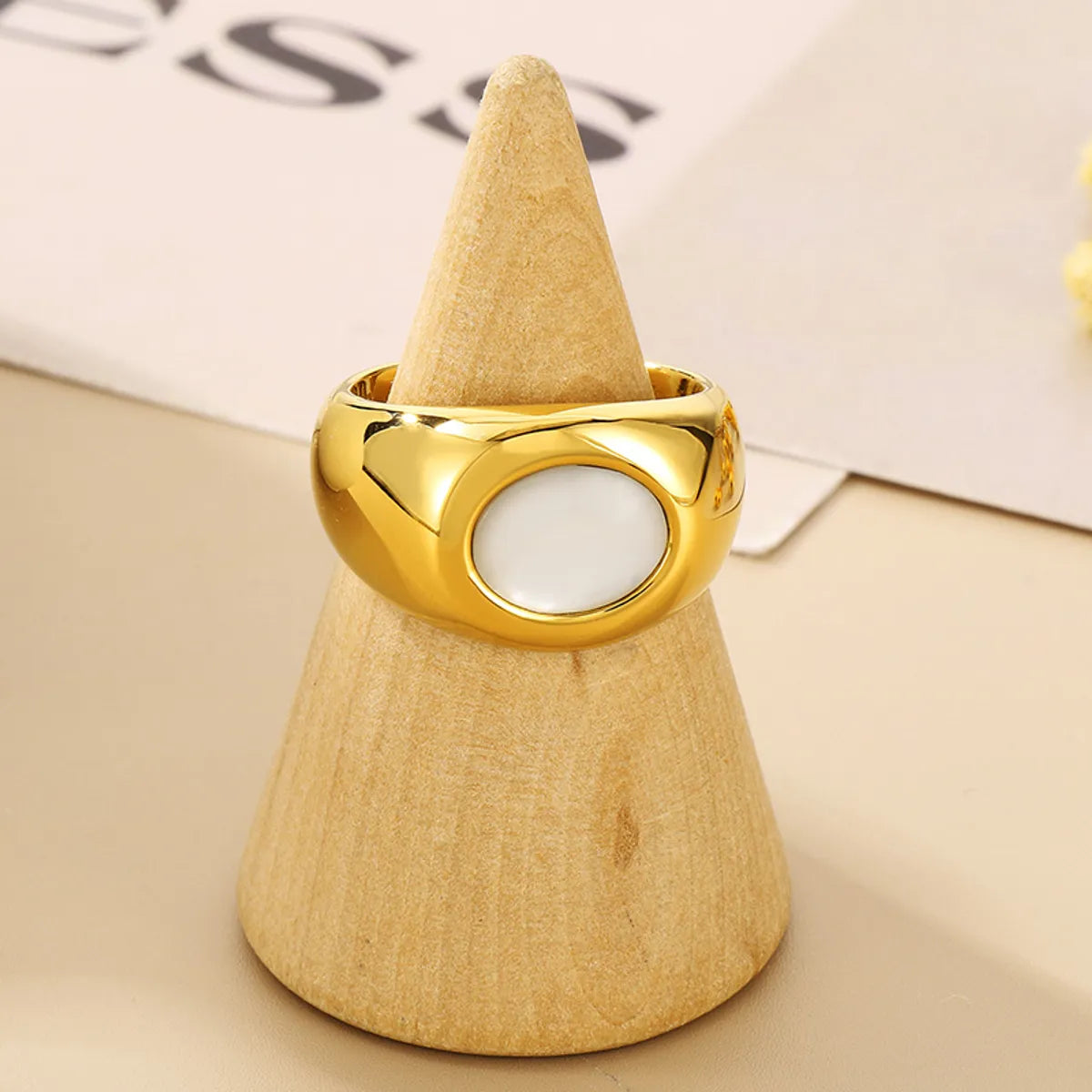 Simple Style Oval Stainless Steel Plating Inlay Opal Gold Plated Jewelry Set