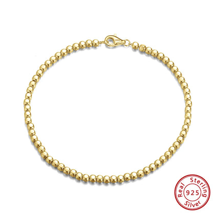 Simple Style Oval Sterling Silver Polishing Stripe Plating 18k Gold Plated White Gold Plated Silver Plated Bracelets