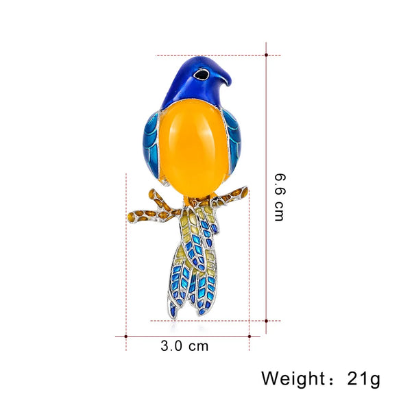Simple Style Parrot Alloy Plating Rhinestones Unisex Brooches