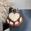 Simple Style Paw Print Rex Rabbit Fur Bag Pendant Keychain