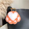 Simple Style Paw Print Rex Rabbit Fur Bag Pendant Keychain