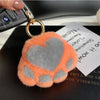 Simple Style Paw Print Rex Rabbit Fur Bag Pendant Keychain