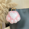 Simple Style Paw Print Rex Rabbit Fur Bag Pendant Keychain