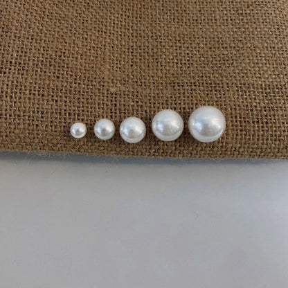 Simple Style Pearl Alloy Stoving Varnish Artificial Pearls Women'S Ear Studs 1 Pair