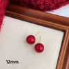 Simple Style Pearl Alloy Stoving Varnish Artificial Pearls Women'S Ear Studs 1 Pair