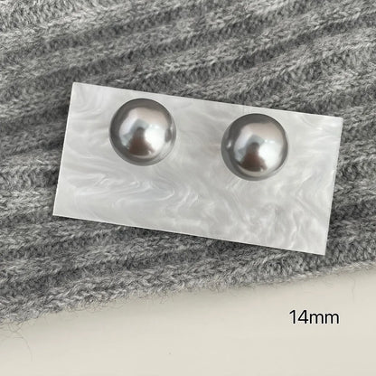 Simple Style Pearl Alloy Stoving Varnish Artificial Pearls Women'S Ear Studs 1 Pair