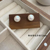 Simple Style Pearl Alloy Stoving Varnish Artificial Pearls Women'S Ear Studs 1 Pair