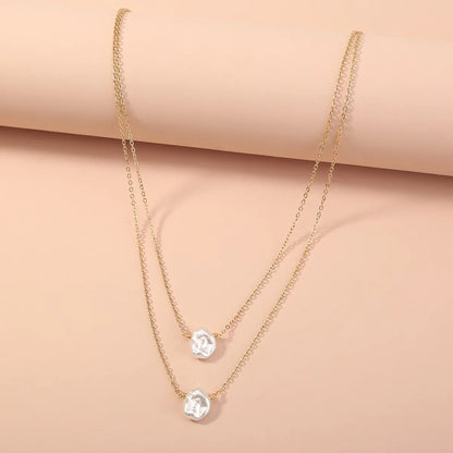 Simple Style Pearl Imitation Pearl Plating Artificial Pearl Necklace