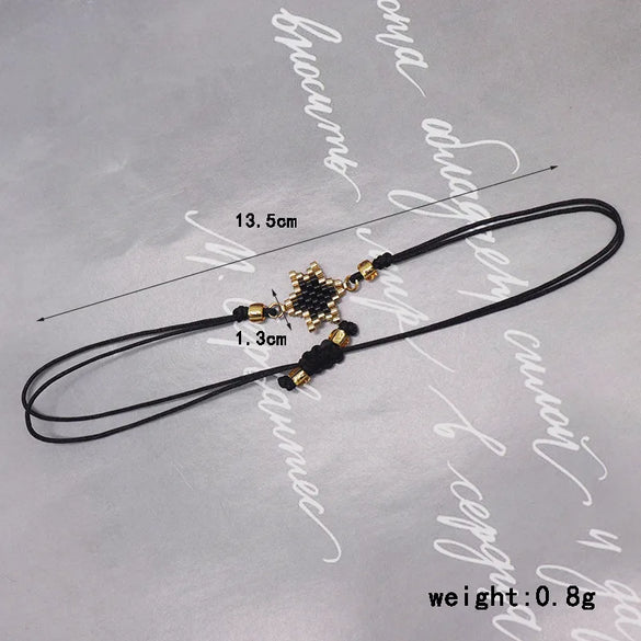 Simple Style Pentagram Glass Handmade Women'S Bracelets