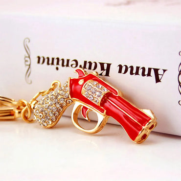 Simple Style Pistol Alloy Inlaid Zircon Unisex Bag Pendant Keychain