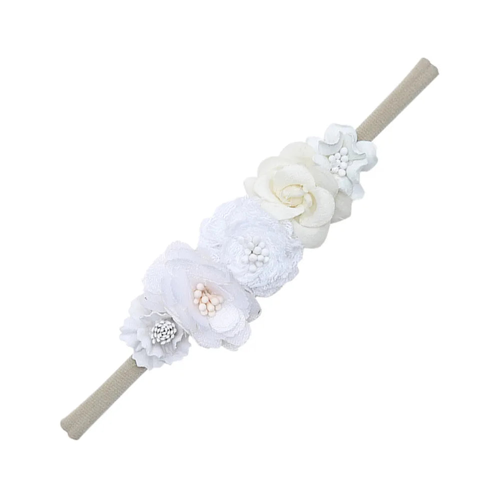 Simple Style Plaid Flower Nylon Handmade Hair Band 1 Piece