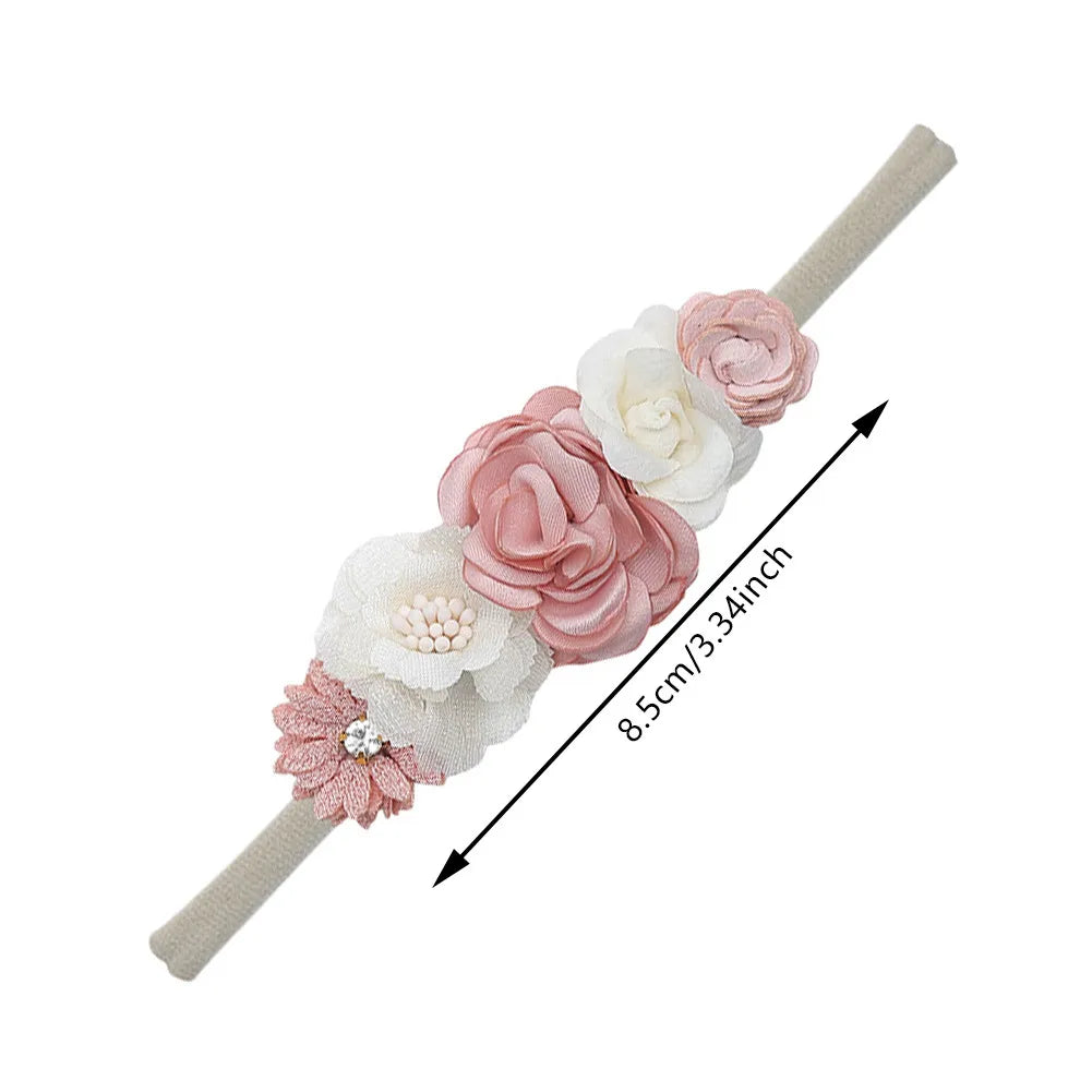 Simple Style Plaid Flower Nylon Handmade Hair Band 1 Piece