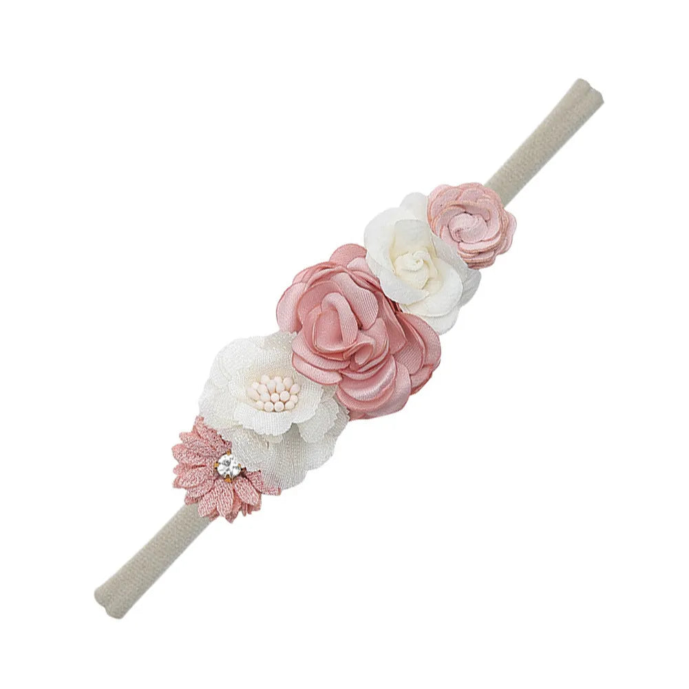 Simple Style Plaid Flower Nylon Handmade Hair Band 1 Piece