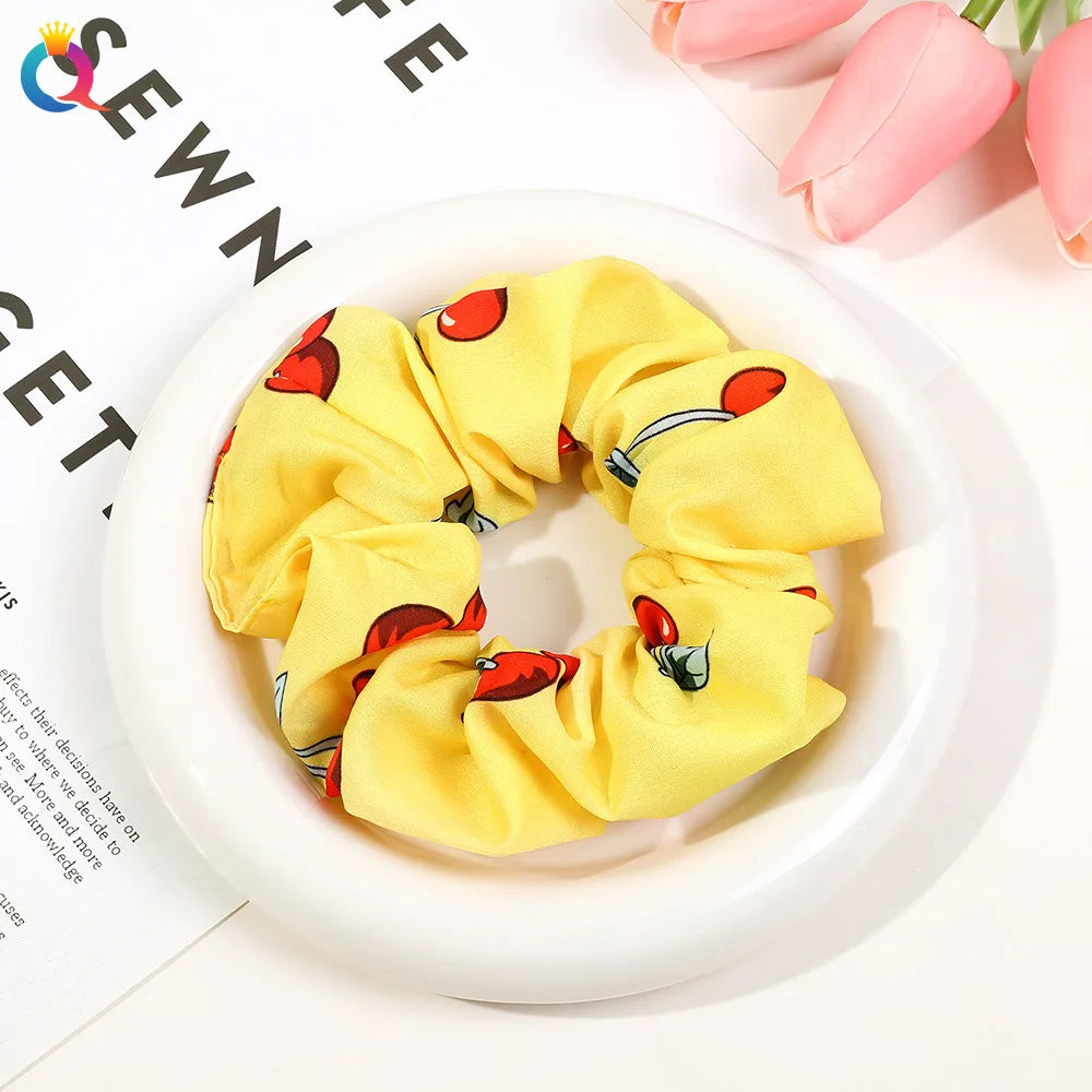 Simple Style Plaid Fruit Flower Cloth Hair Tie 1 Piece