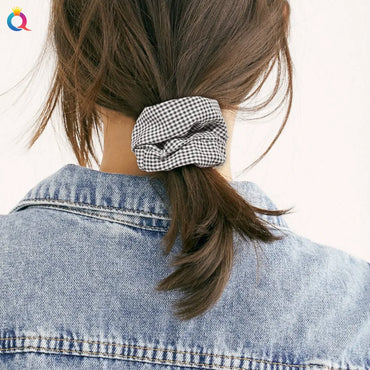 Simple Style Plaid Fruit Flower Cloth Hair Tie 1 Piece