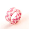 Simple Style Plaid Resin Enamel Women'S Rings