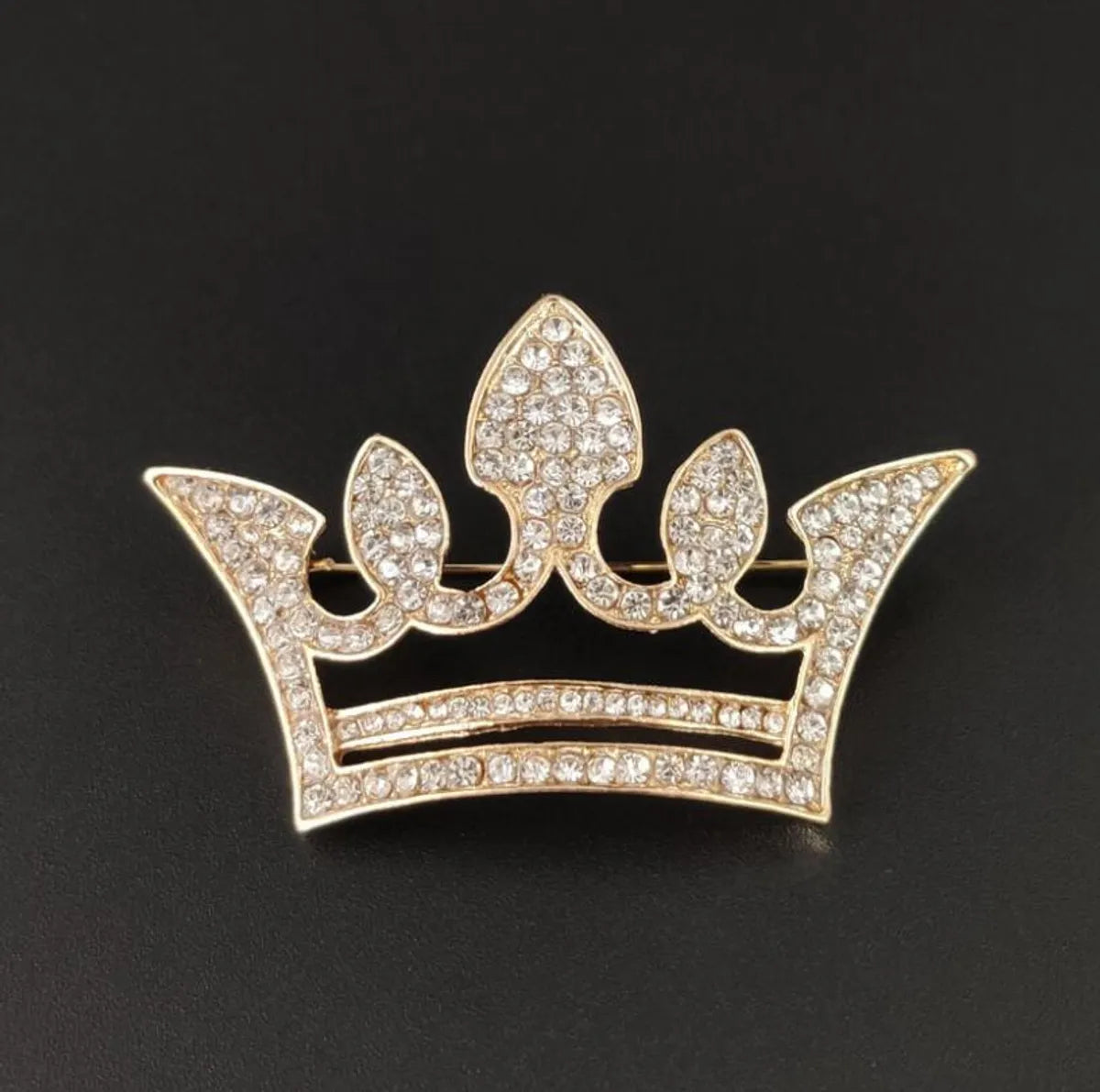 Simple Style Printing Alloy Plating Rhinestones Women'S Brooches