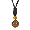 Simple Style Printing Natural Stone Pendant Necklace In Bulk