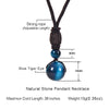 Simple Style Printing Natural Stone Pendant Necklace In Bulk